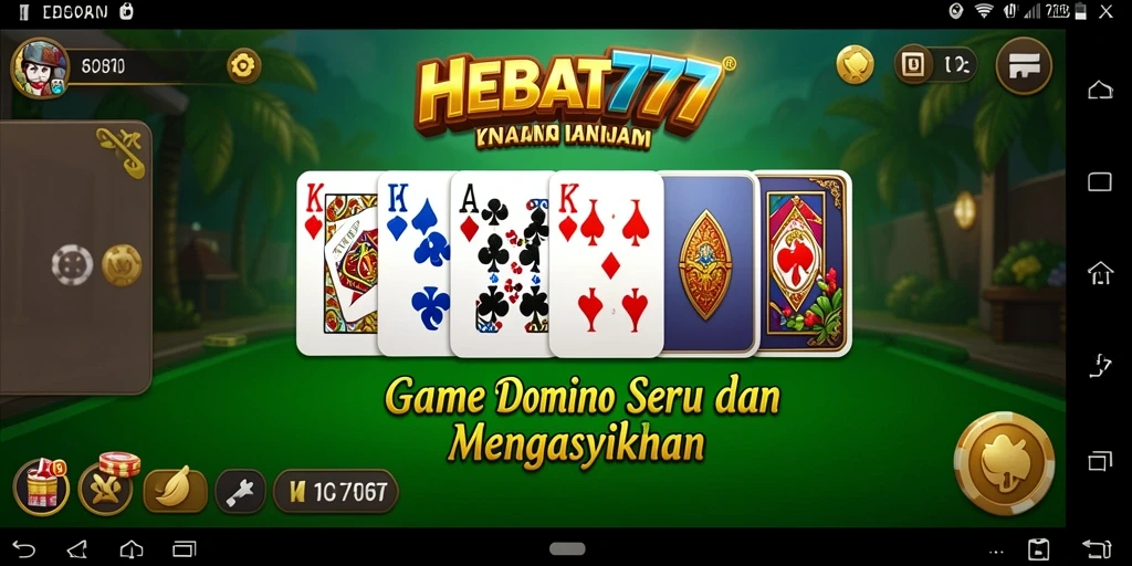 Tampilan menarik dalam gameplay Domino HEBAT777.