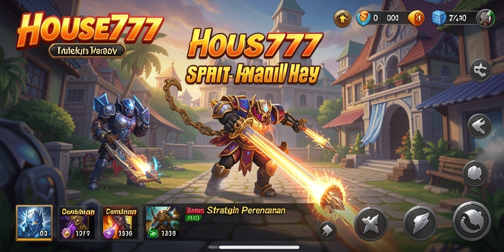 Tangkapan layar utama HOUSE777 menampilkan aksi strategis yang mendebarkan.