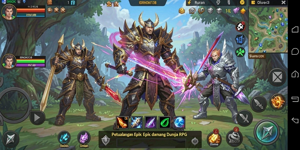 Tampilan gameplay RPG yang menakjubkan dari IDRHOKI138.