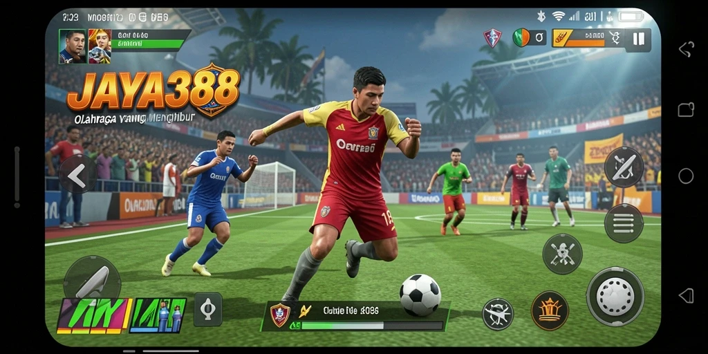 Screenshot menunjukkan aksi seru dalam permainan olahraga JAYA388.