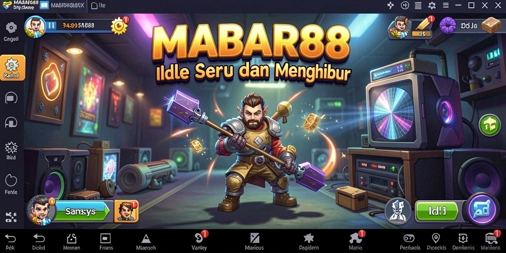 Tampilan gameplay MABAR88 yang menyenangkan dan santai.