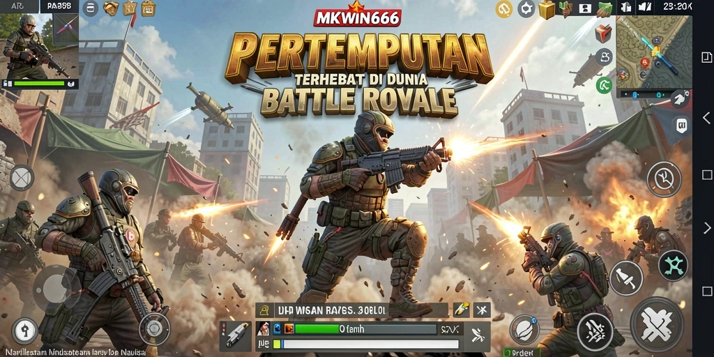 Tampilan mendebarkan dari gameplay MKWIN666 dalam pertempuran Battle Royale.