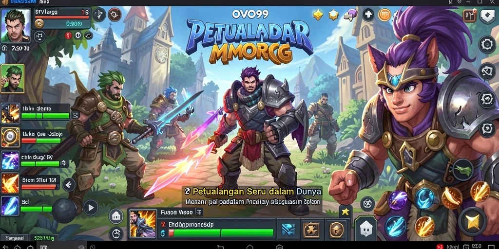 Screenshot OVO99 menampilkan aksi seru dan grafis yang menawan dalam gameplay MMORPG.