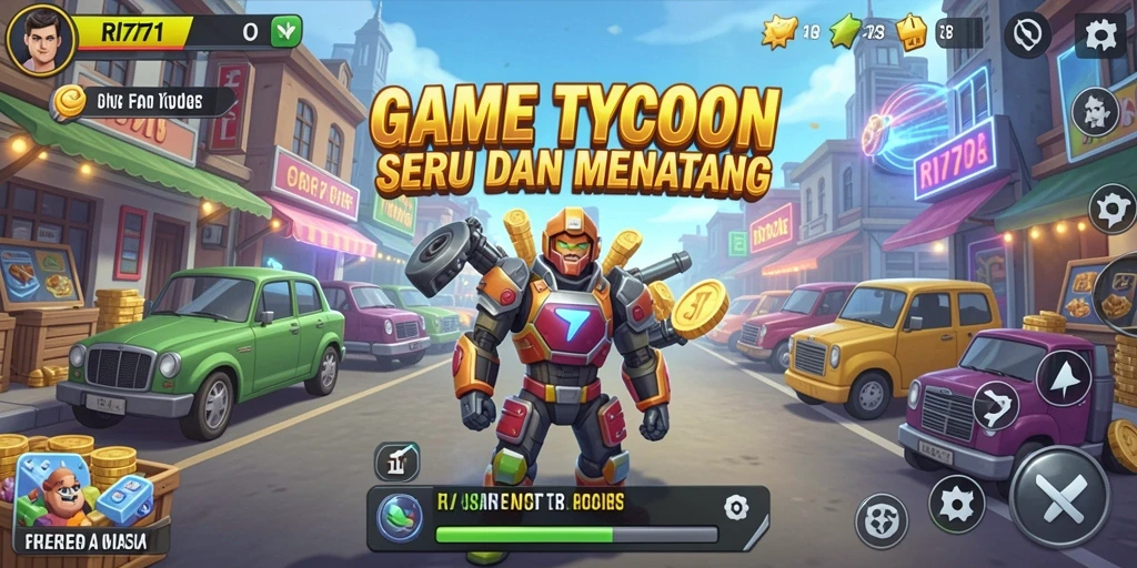 Tampilan utama gameplay Tycoon RI771 yang seru dan strategis.