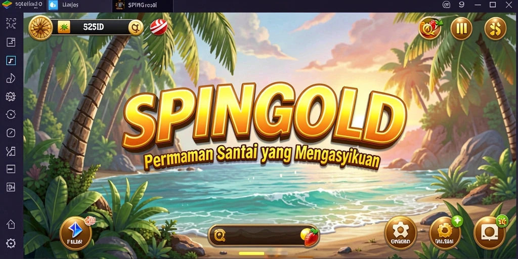 Tampilan gameplay SPINGOLD yang menarik dan ceria.