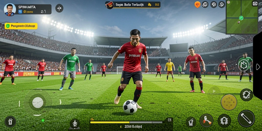 Gameplay seru SPINHARTA dalam aksi sepak bola