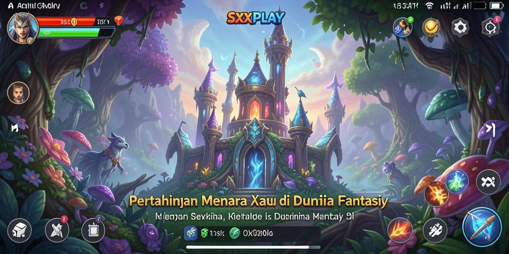 Screenshot gameplay SXXPLAY menampilkan strategi menara yang seru.