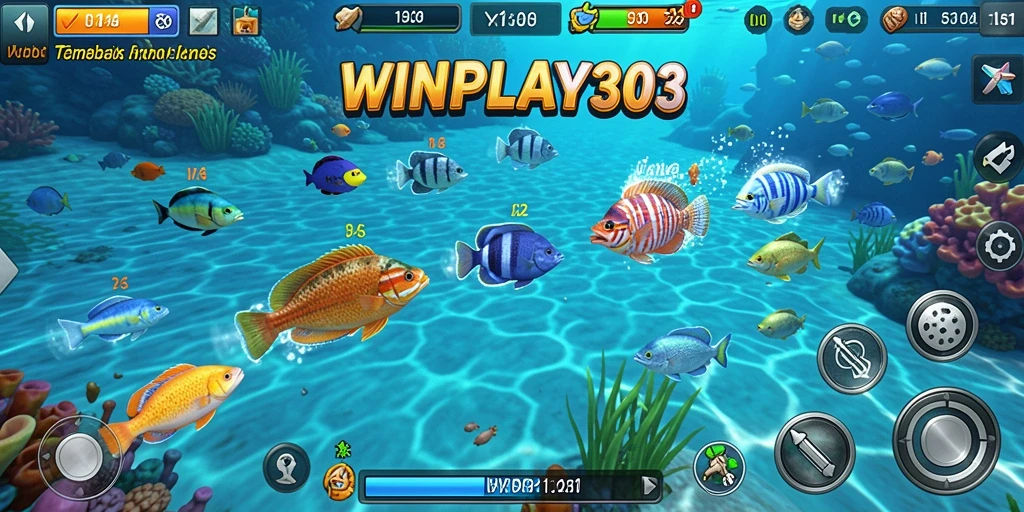Tangkapan layar utama WINPLAY303 menampilkan aksi seru Tembak Ikan.